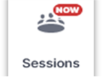 To attend the Hopin session, click the Sessions NOW icon on the left navigation menu